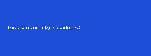 Test University (academic)
